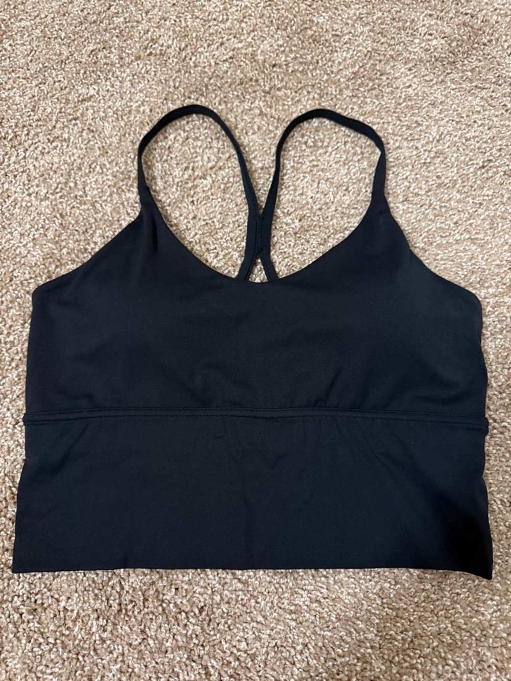 lululemon athletica Black Strappy Longline Sports Bra